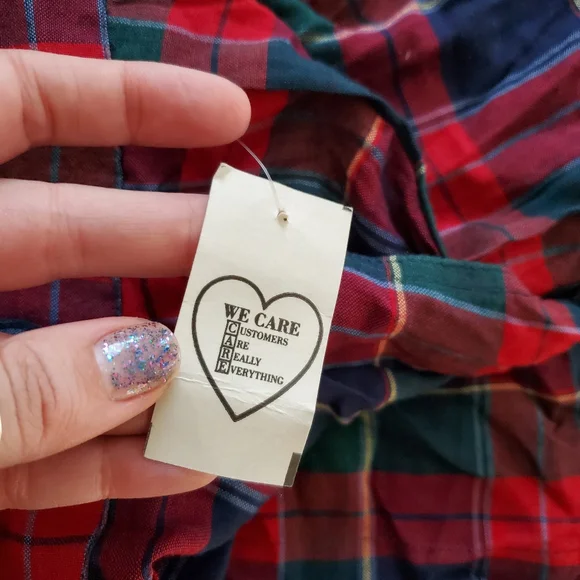 Vintage deadstock plaid tartan shorts high waisted women's large - Picture 8 of 11